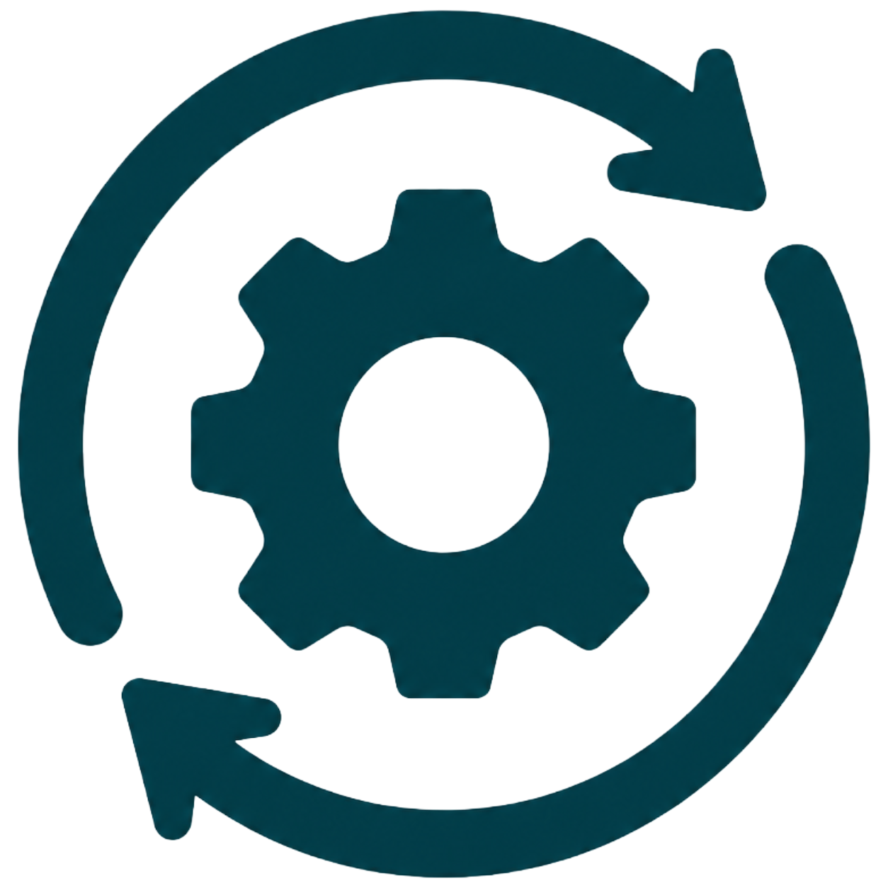 Stylish Gear Icon In 00353C-1